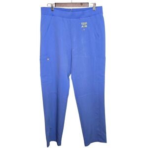 FIGS T2001 AXIM Scrub Pants Women's Cargo Pockets Medical Blue Size L